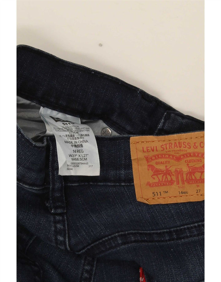 Levi's Jungen 511 Slim Jeans 13–14 Jahre W27 L27 Blaue Baumwolle