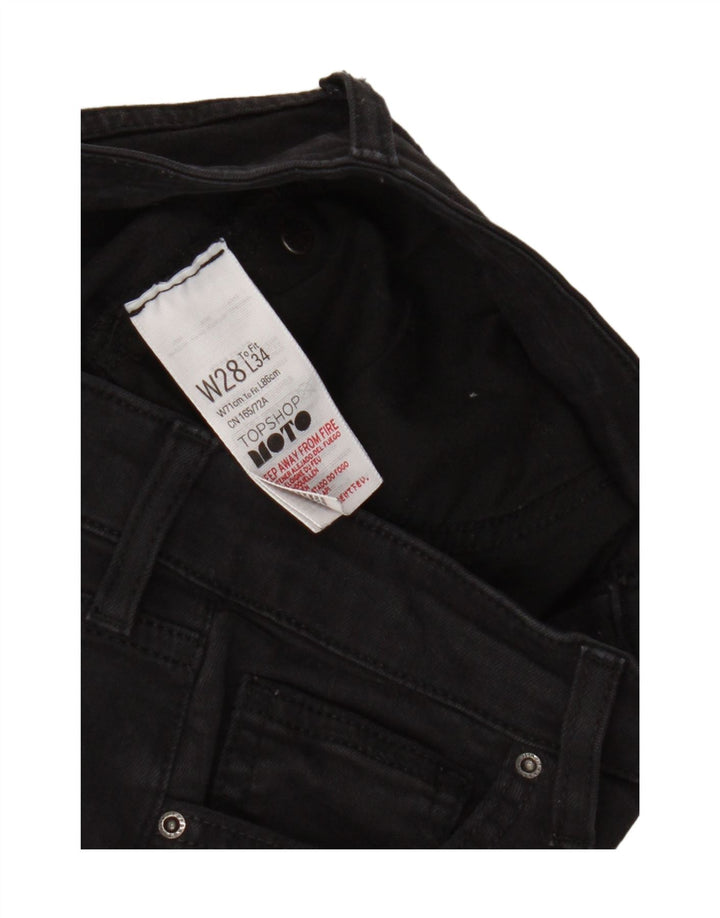 Topshop Damen Skinny Jeans W28 L29 Schwarz Polyester