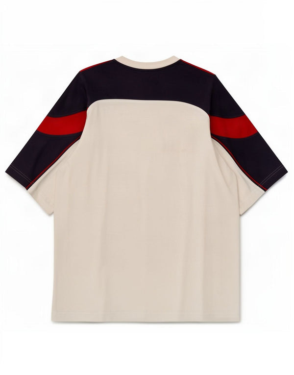 Adidas Herren T-Shirt Top UK 40/42 Mittelweiße Colourblock-Baumwolle