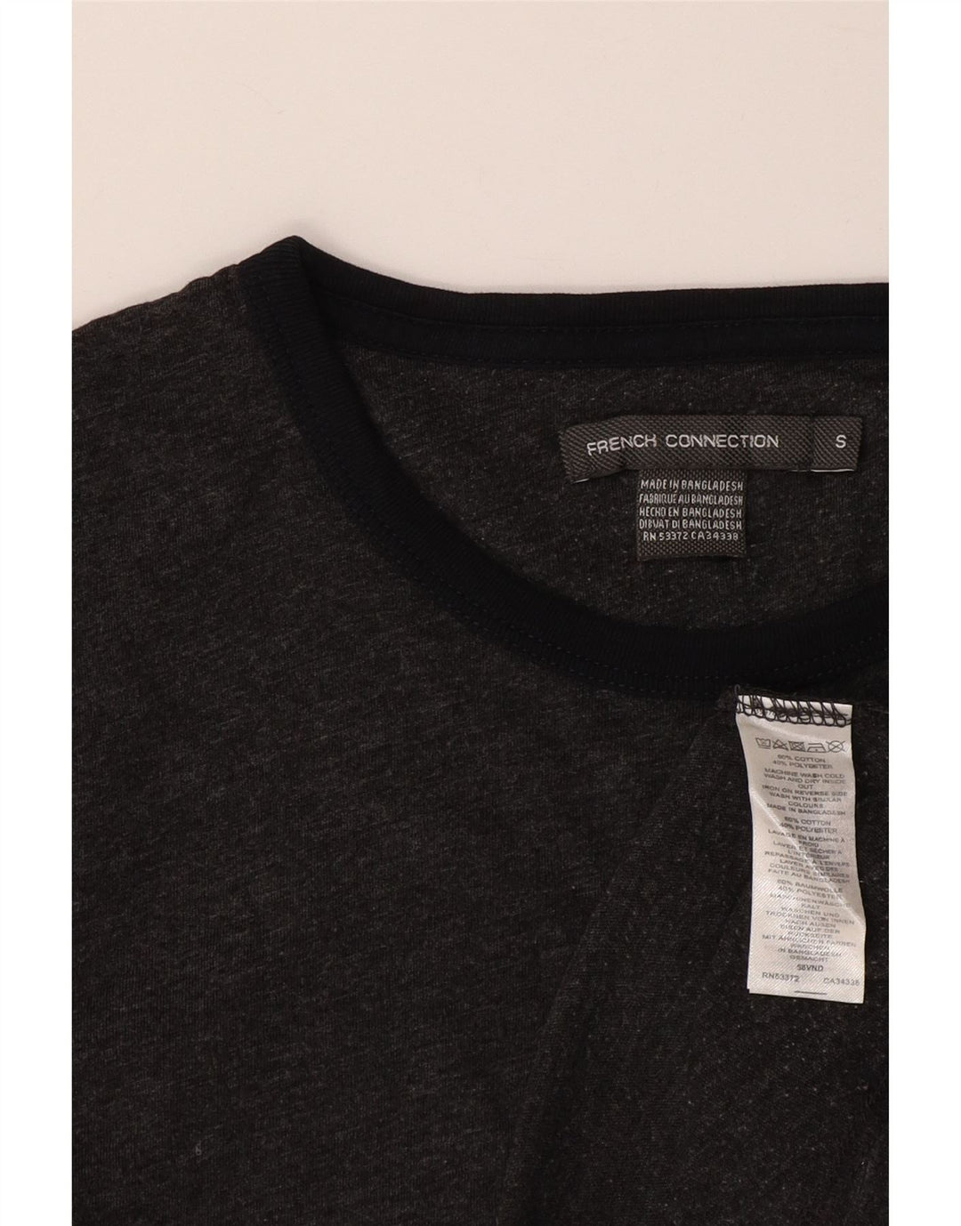 French Connection Herren-T-Shirt aus Baumwolle, Größe S, Grau