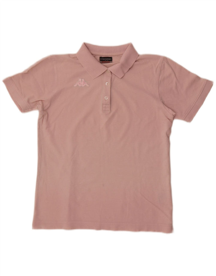 Kappa Damen Poloshirt UK 12 Mittelrosa Baumwolle