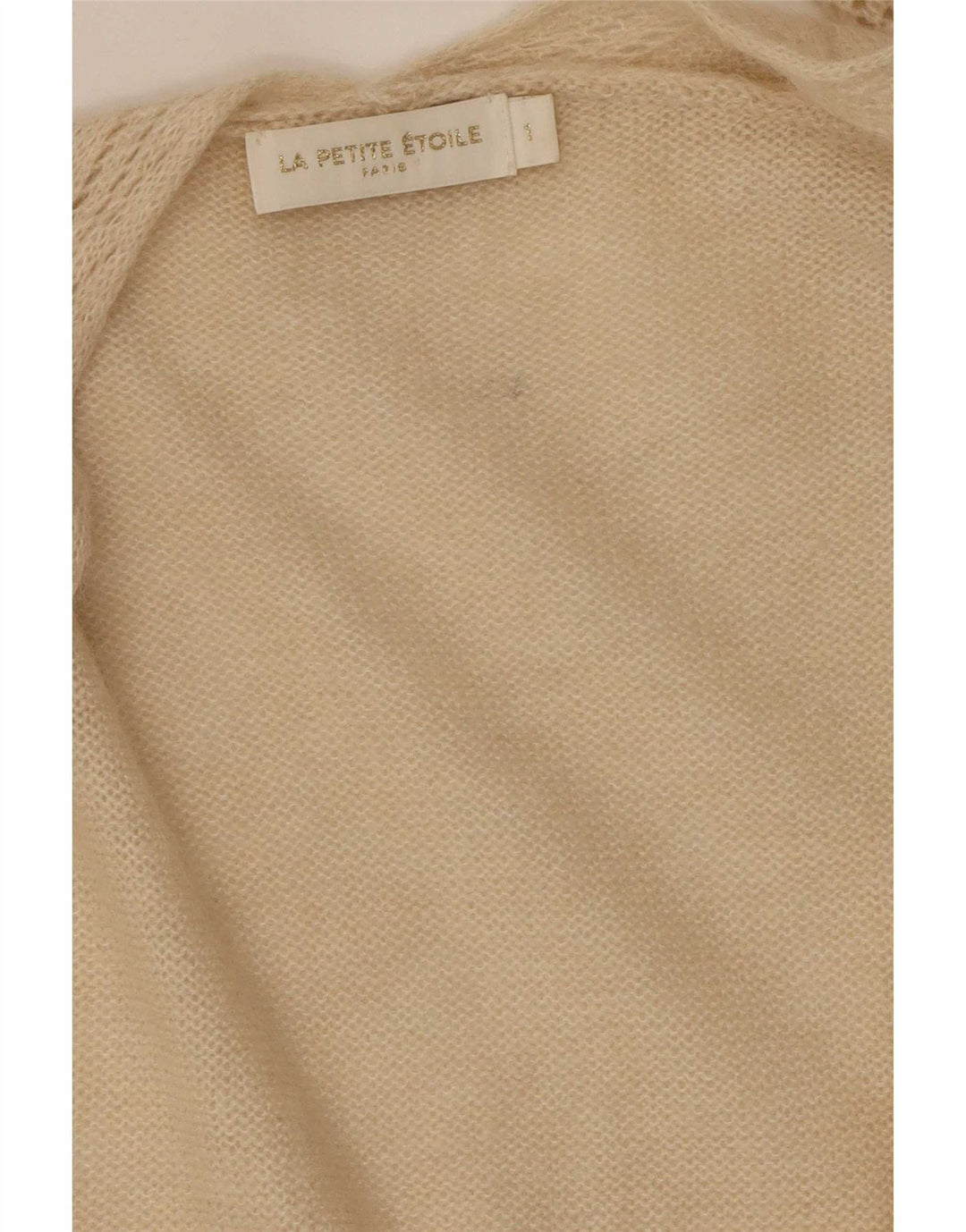 Vintage Damen Offener Cardigan Pullover UK 16 Groß Beige