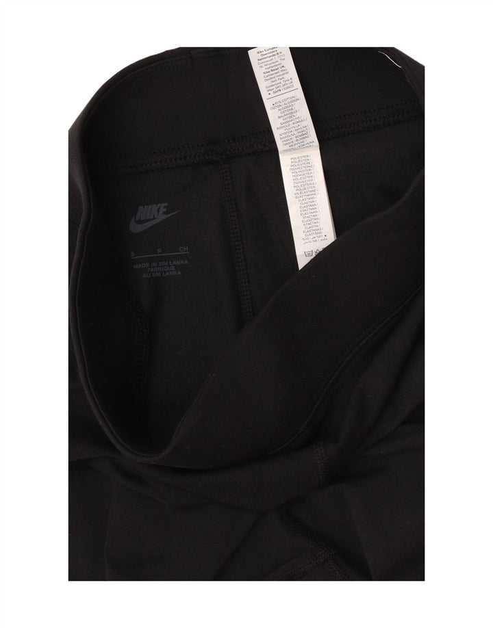 Nike Womens Graphic Leggings UK 10 Small Schwarz Baumwolle