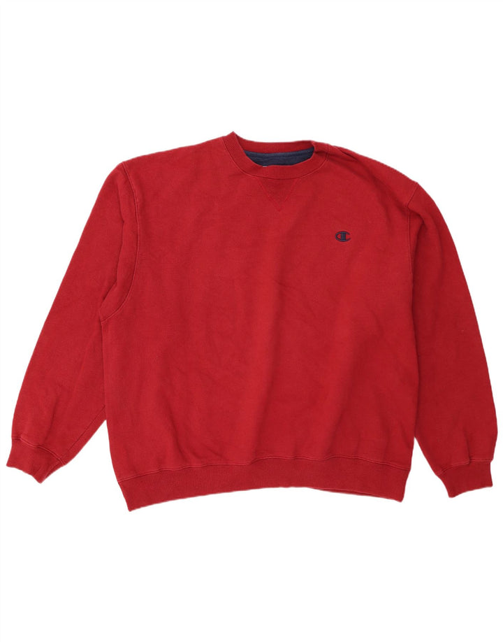 Champion Herren Sweatshirt Pullover XL Burgund Baumwolle