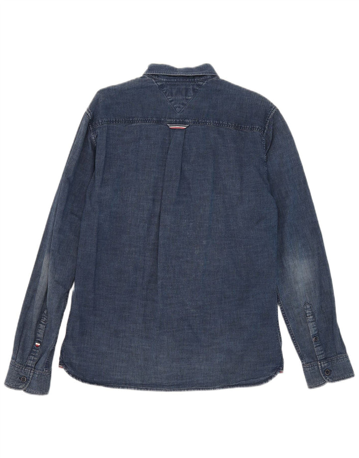 Marks & Spencer Herrenhemd aus mittelblauer Baumwolle