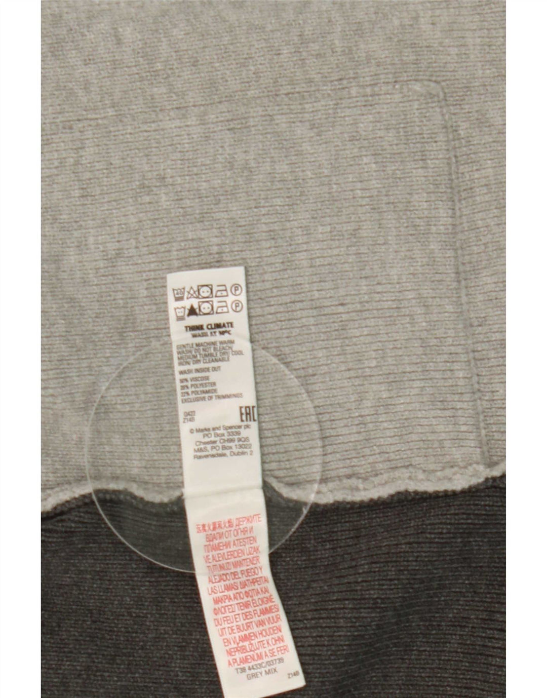 Marks & Spencer Damen Longline-Cardigan-Pullover UK 12 Mittelgrau