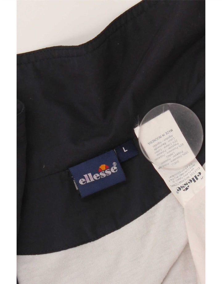 Ellesse Herren-Trainingsanzug-Top-Jacke, groß, marineblaues Polyester