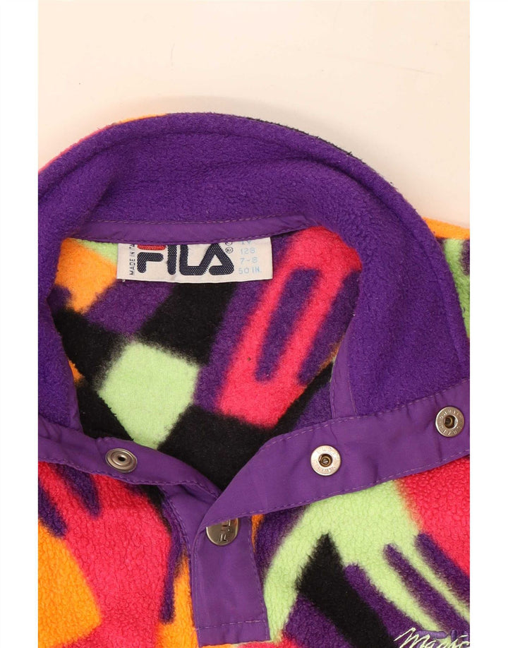 Fila Fleece-Pullover mit abstraktem Muster für Mädchen, 7–8 Jahre, mehrfarbig