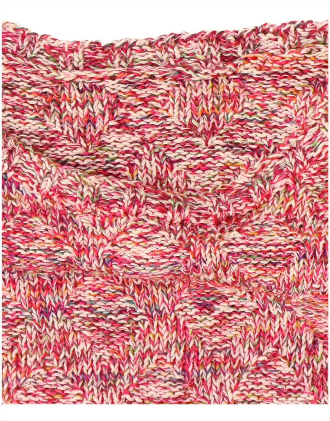 VINTAGE Damen Pullover mit U-Boot-Ausschnitt UK 18 XL Rosa meliert