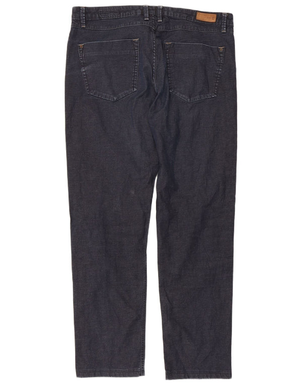 MASSIMO DUTTI Herren Straight Jeans W36 L30 Marineblaue Baumwolle