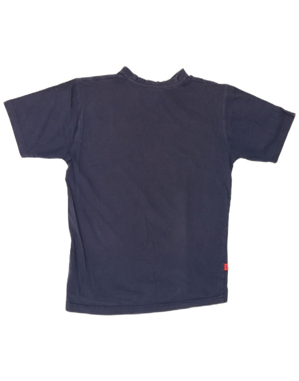 Umbro Mens T-Shirt Top Medium Navy Blue Cotton