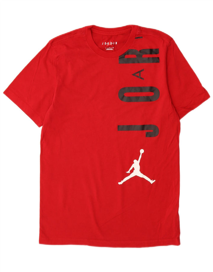 Jordan Herren-T-Shirt mit Grafik, Größe S, rote Baumwolle