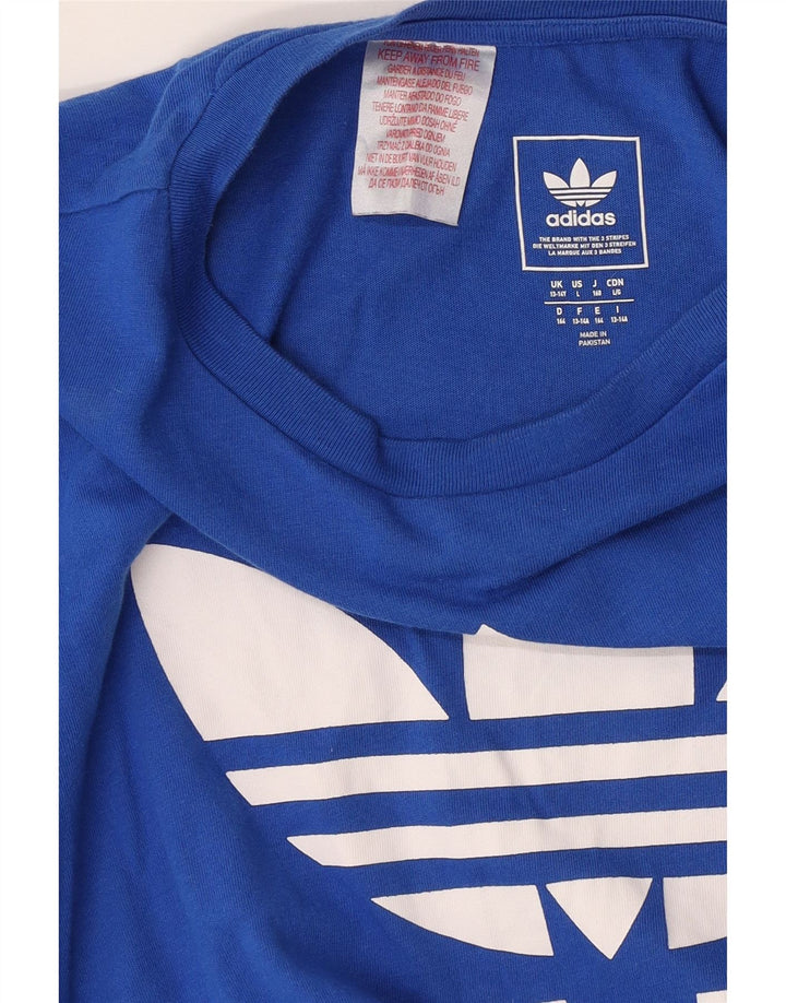 ADIDAS Mädchen Grafik T-Shirt Top 13-14 Jahre Blau