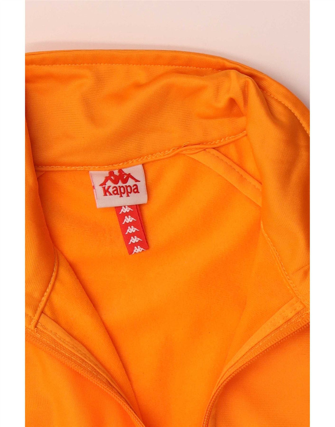 Kappa Damen Grafik-Trainingsanzug-Oberteiljacke UK 10 Small Orange Colourblock
