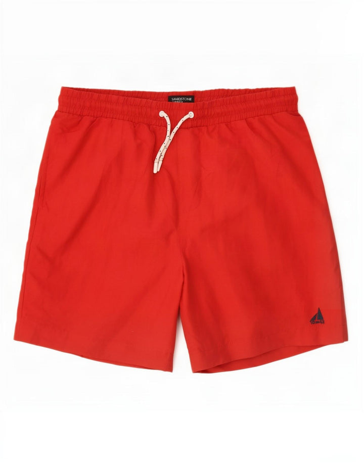 M&Co Herren-Badeshorts aus mittelrotem Polyester