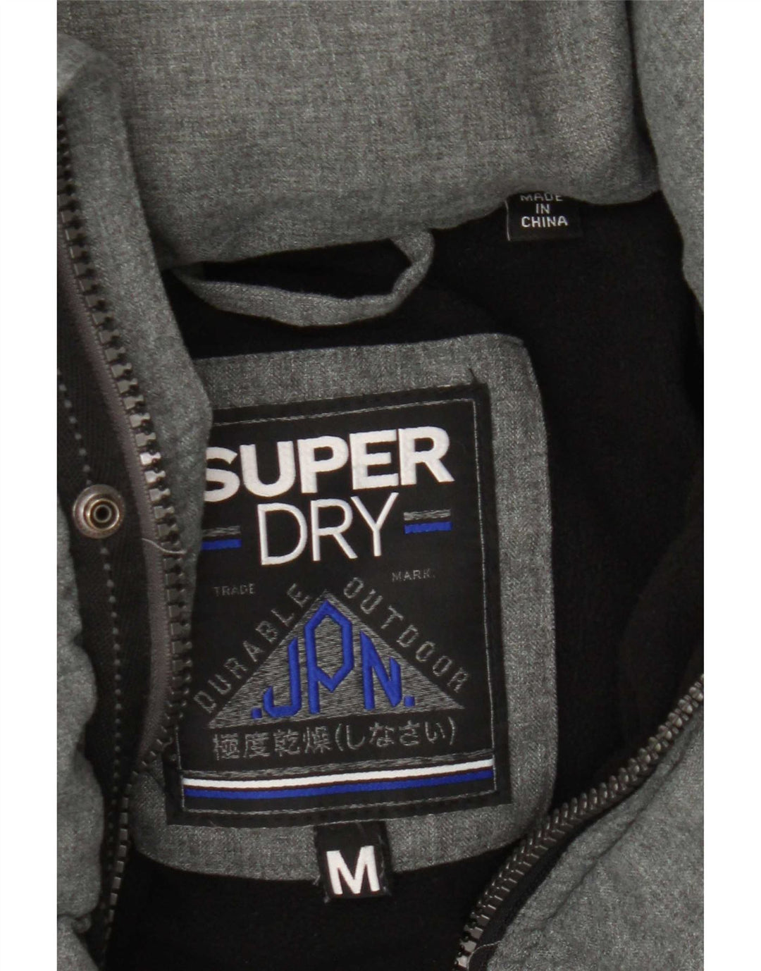 Superdry Herren Kapuzenjacke UIK 38 mittelgraues Polyester