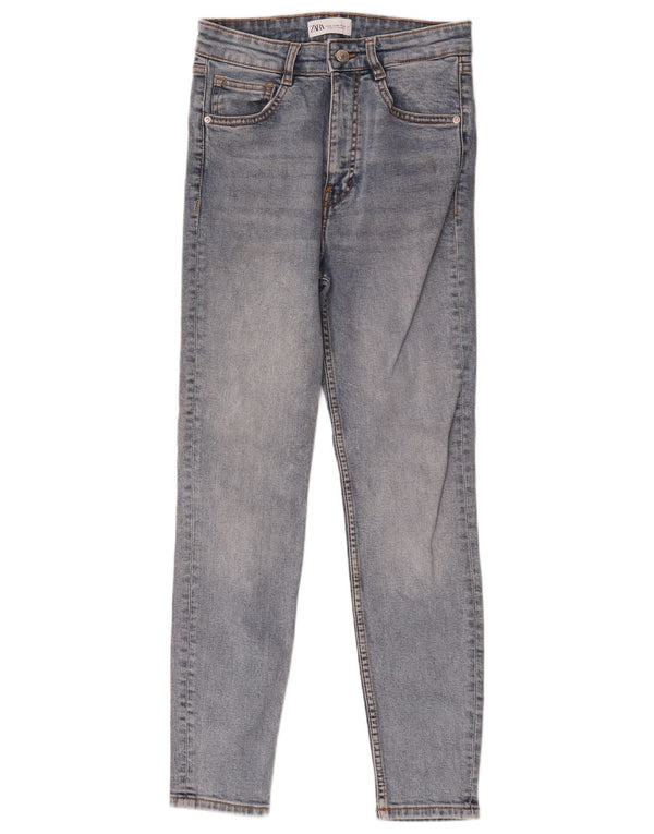 Zara Damen Slim Jeans EU 38 Small W28 L27 Blaue Baumwolle