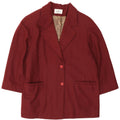 Vintage Damen übergroße 3/4-Ärmel-Blazer-Jacke IT 49 XL Burgund