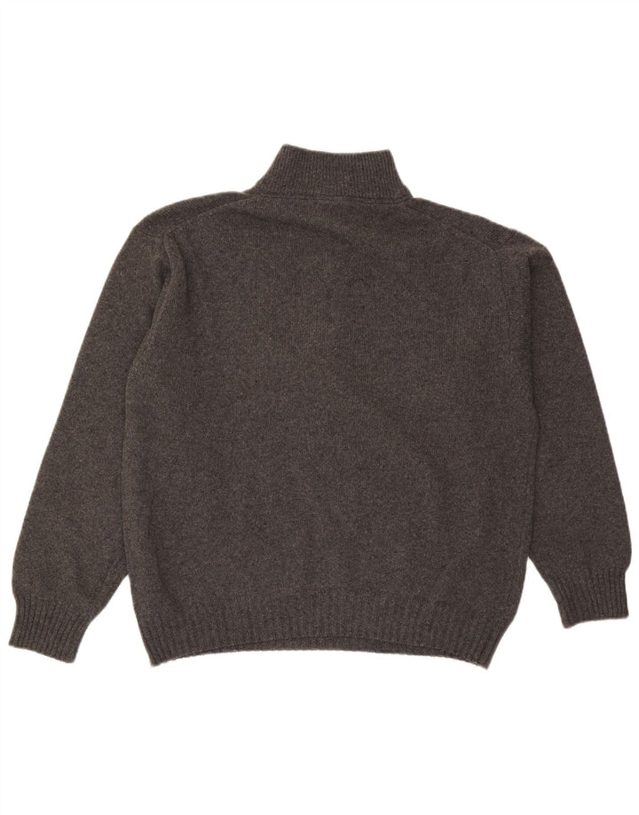 Murphy & Nye Herren-Pullover mit Reißverschluss am Hals, Größe L, Grau