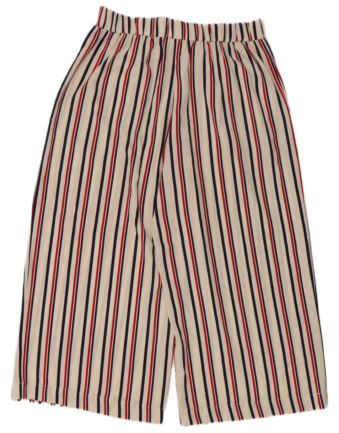 Zara Damen Capri-Hose, groß, W34, L22, weiß gestreift