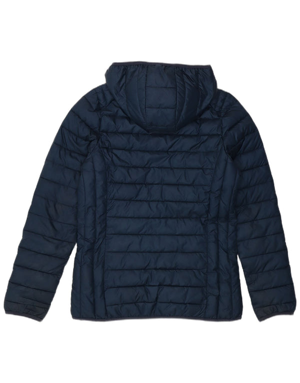 Ellesse Womens Loose Fit Hooded Padded Jacket UK 10 Small Navy Blue