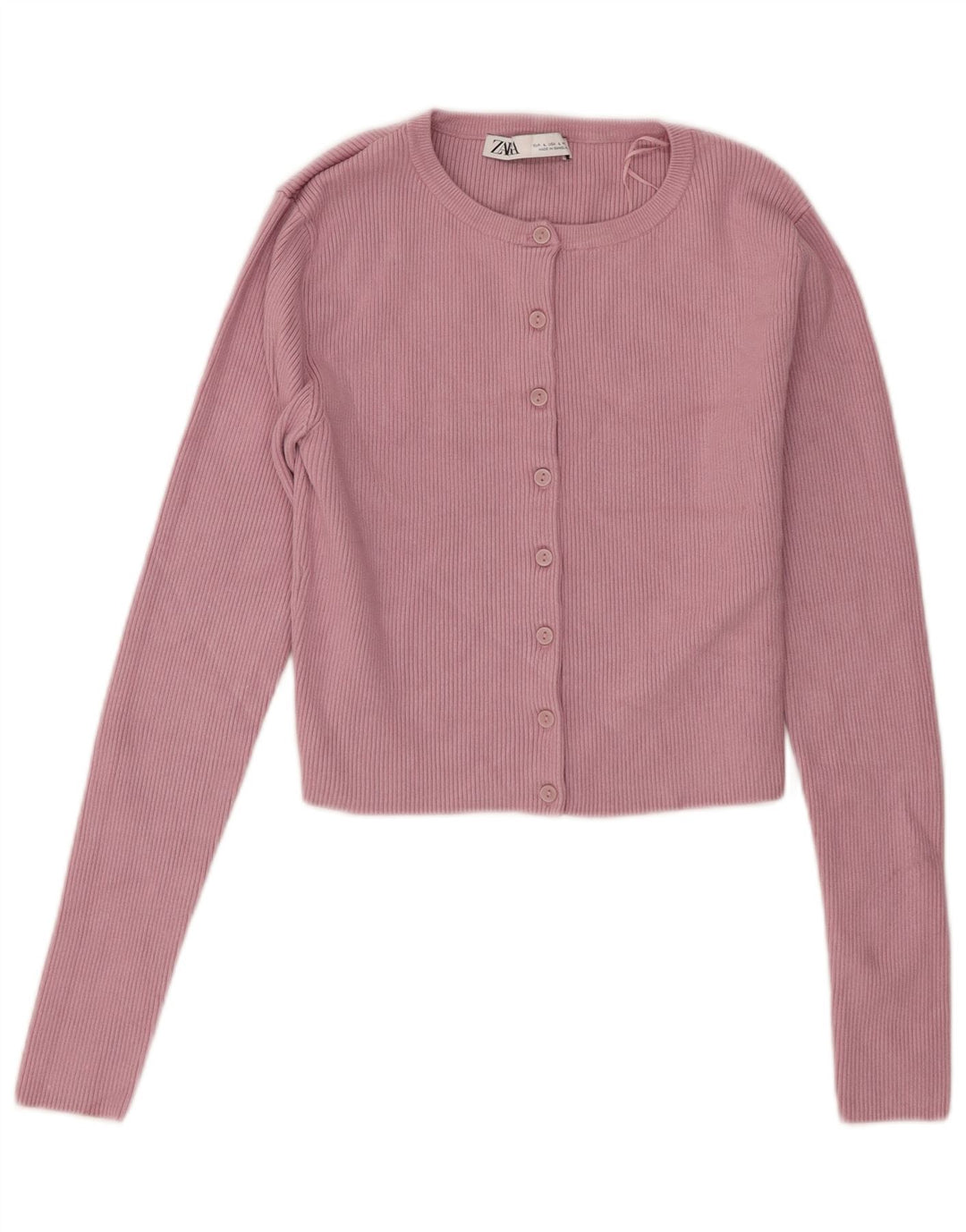 Zara Damen Crop Top UK 14 Große rosa Viskose