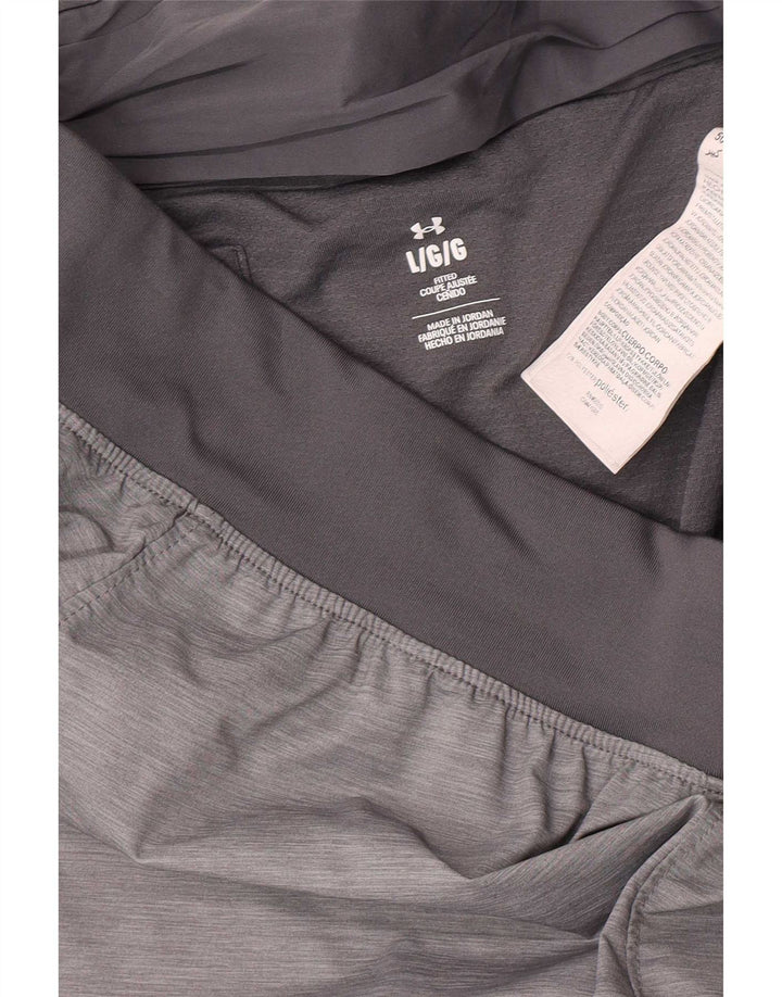 Under Armour Herren-Sportshorts, großes graues Colourblock-Polyester