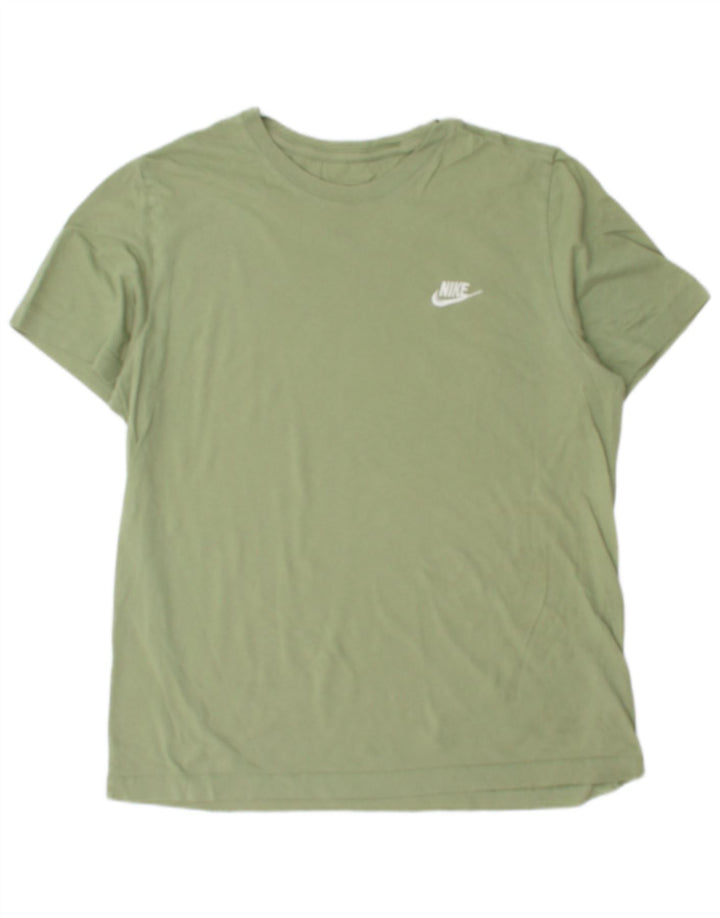 Nike Herren T-Shirt Top Large Grün Baumwolle