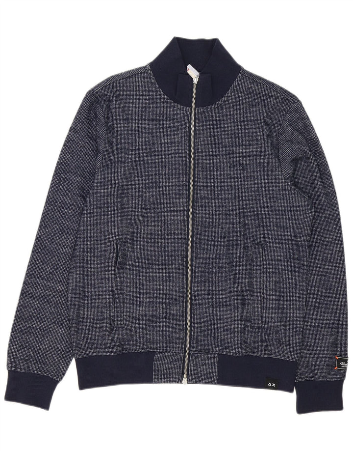 Sun68 Herren-Strickjacke, mittelgroß, marineblau, Polyester