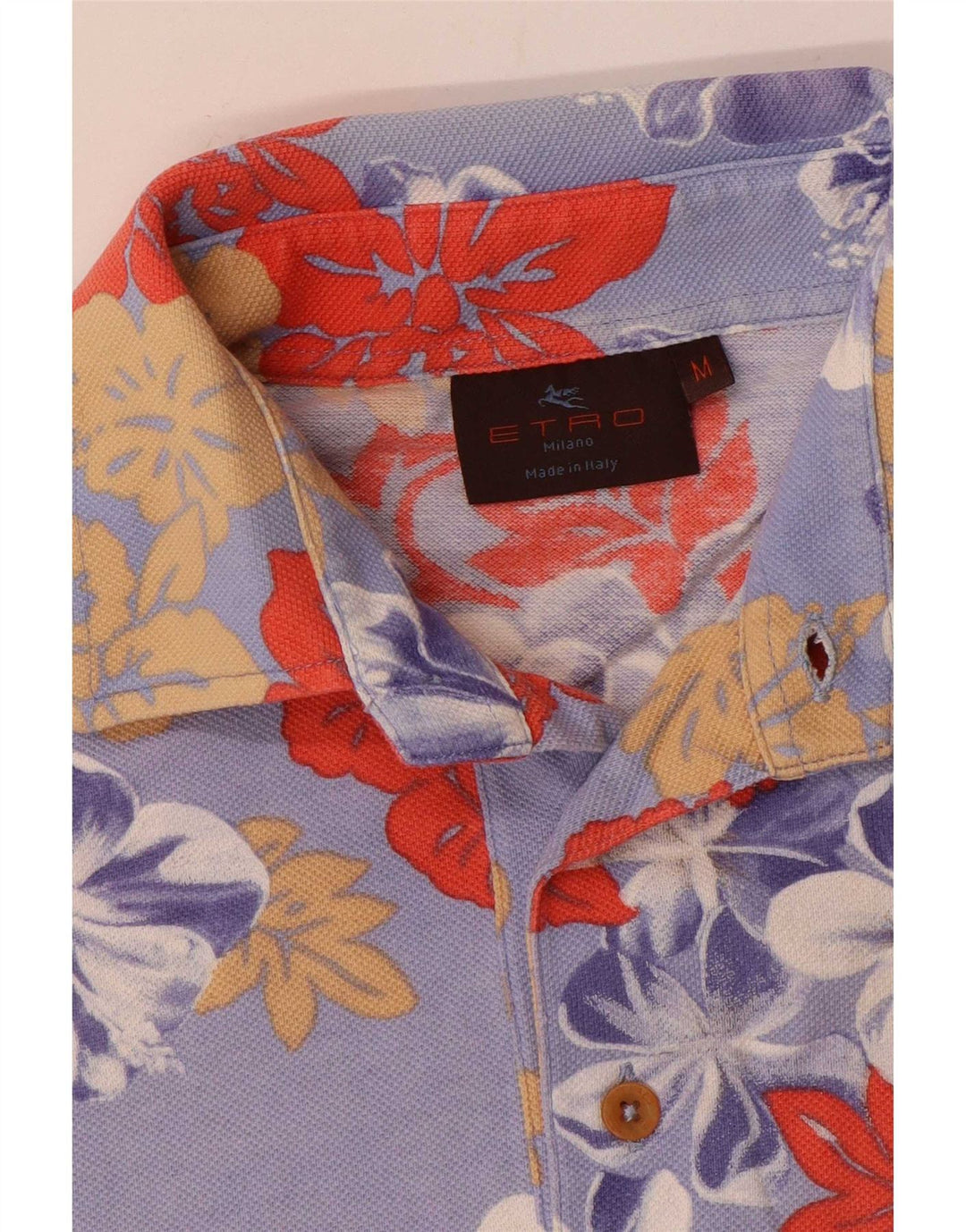 Etro Herren-Poloshirt, mittelviolett, geblümt