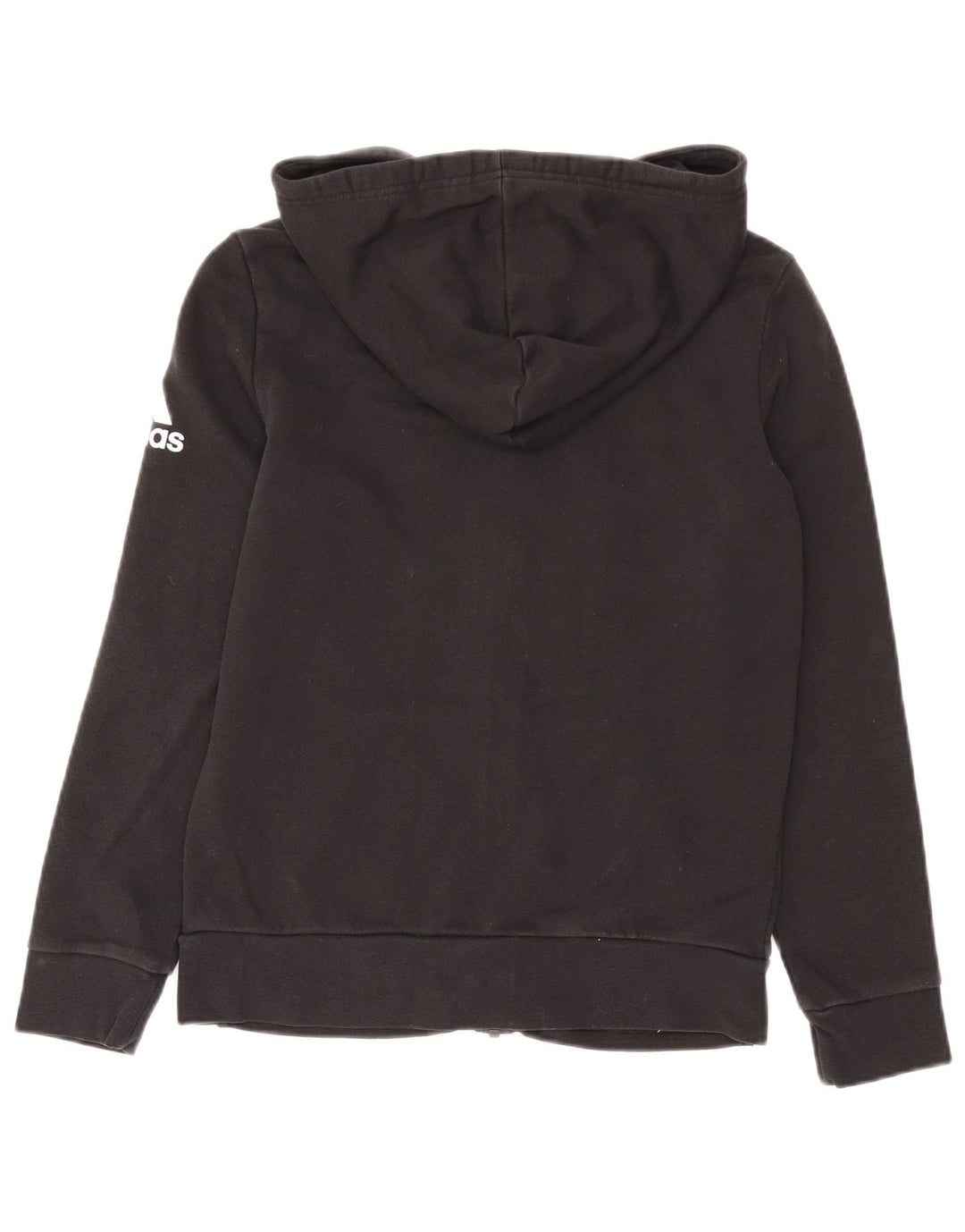 Adidas Damen Zip Hoodie Pullover UK 12 Medium Schwarz