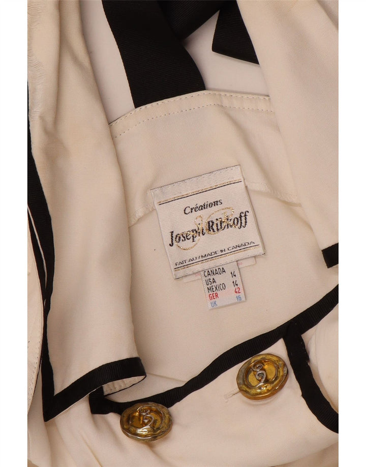Joseph Ribkoff Damen Weste UK 16 Large Weiße Viskose