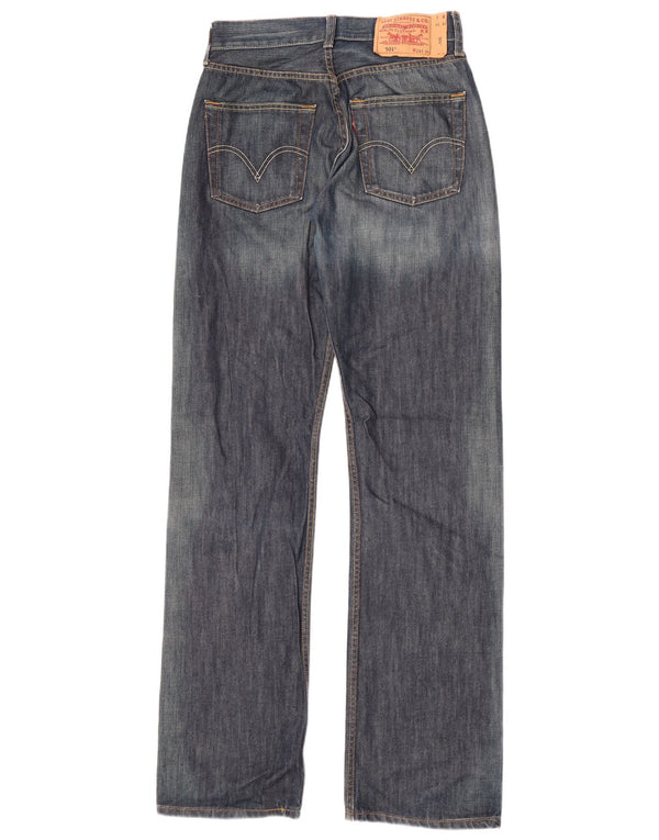 Levi's Damen 501 High Rise Straight Jeans W28 L34 Blaue Baumwolle