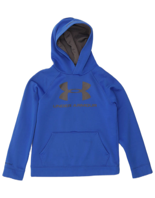 Under Armour Jungen-Kapuzenpullover mit Grafik, 9–10 Jahre, Mittelblau