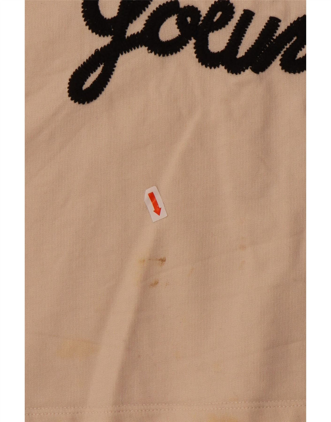 French Connection Damen Crop Graphic T-Shirt Top UK 14 Mittelbeige Baumwolle