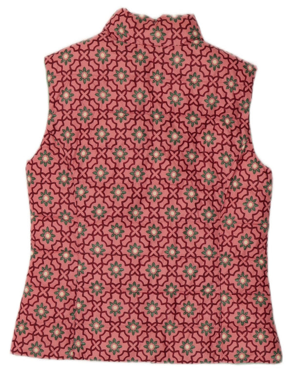 Benetton wendbare wattierte Weste für Mädchen, 10–11 Jahre, XL, Rosa, Blumenmuster, modern