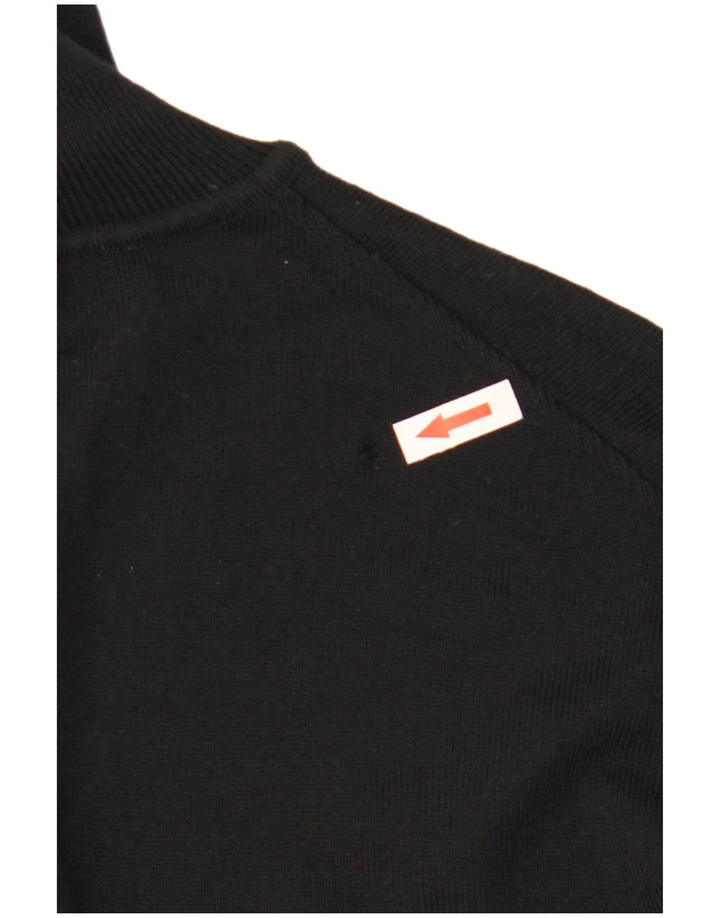 Hugo Boss Herren-Pullover mit Rollkragen, 2XL, schwarze Wolle