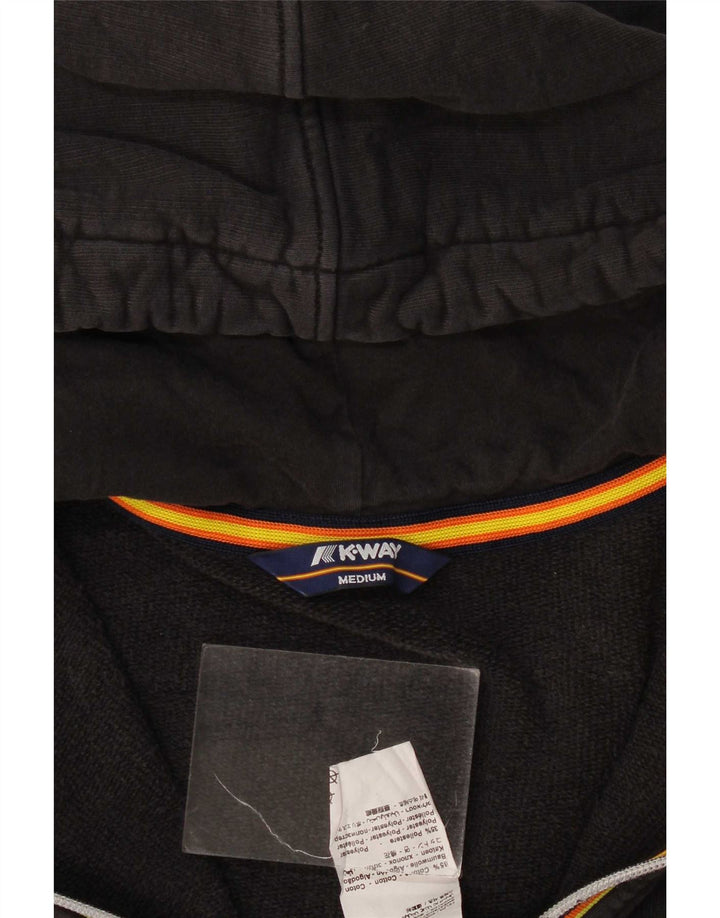 K-Way Herren-Kapuzenpullover mit Reißverschluss, mittelschwarz, Baumwolle