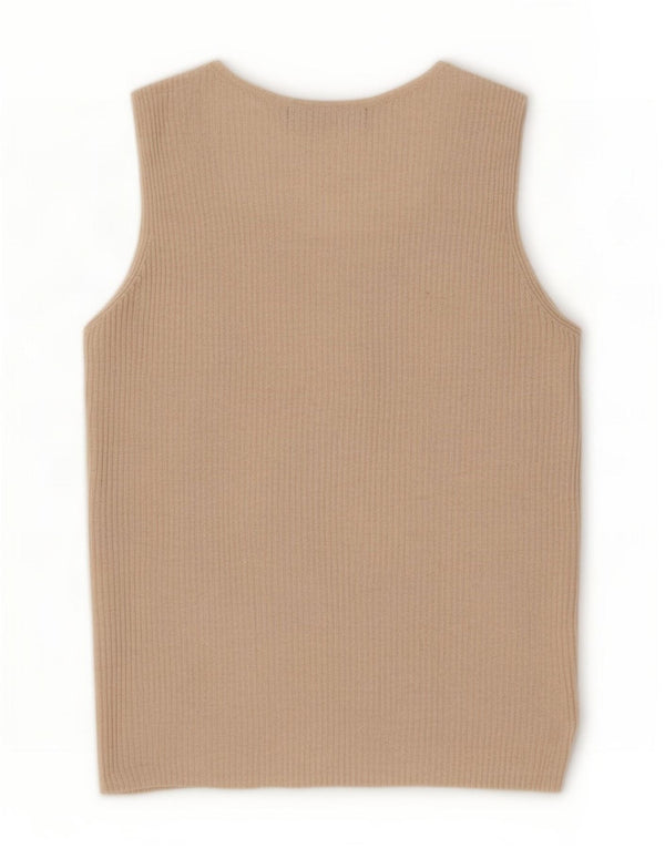 Marks & Spencer Damen Weste Top UK 14 Large Beige Viskose