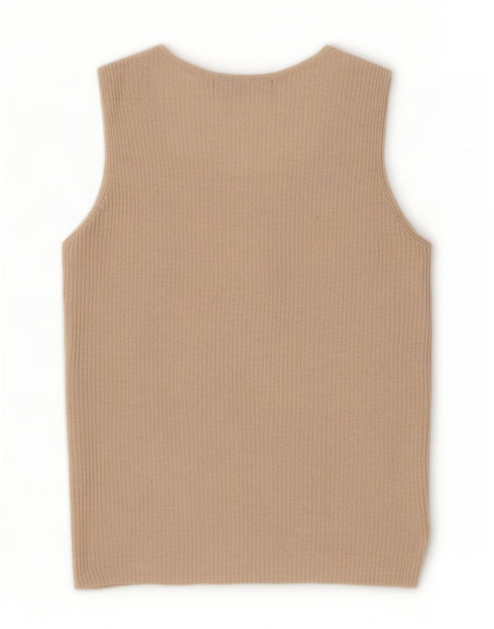 Marks & Spencer Damen Weste Top UK 14 Large Beige Viskose
