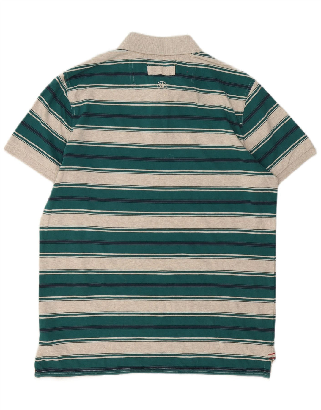 Fat Face Herren-Poloshirt aus mittelgrün gestreifter Baumwolle