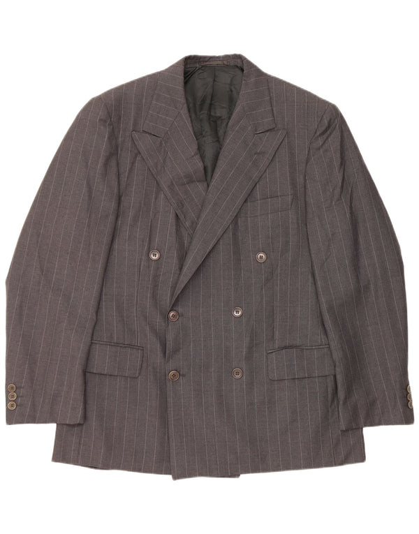 Ermenegildo Zegna Herren Blazer Jacke Größe 54 XL Grau gestreift
