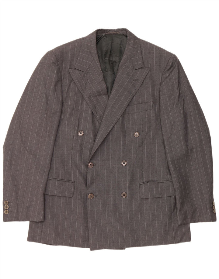 Ermenegildo Zegna Herren Blazer Jacke Größe 54 XL Grau gestreift