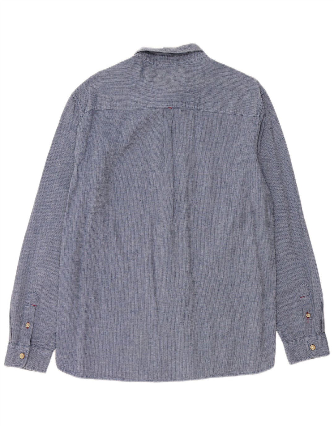 WHITE STUFF Herren-Hemd mit klassischer Passform, mittelblaue Baumwolle