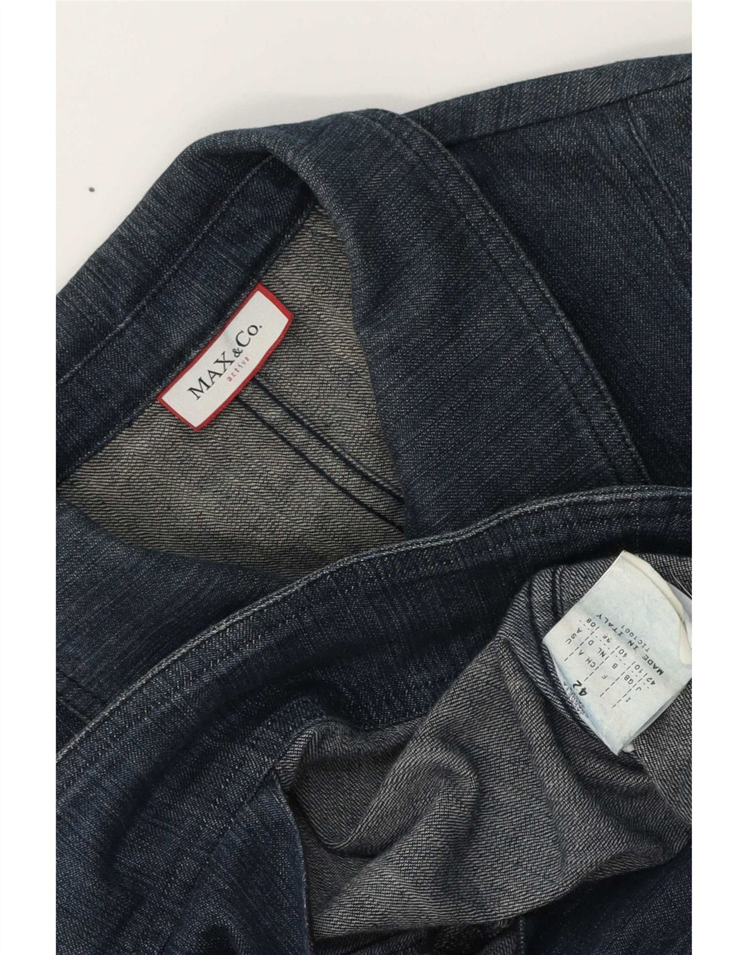 Max & Co. Damen Jeansjacke UK 10 Small Blaue Baumwolle
