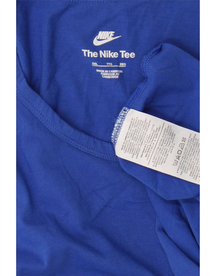 Nike Herren Weste Top 2XL Blaue Baumwolle