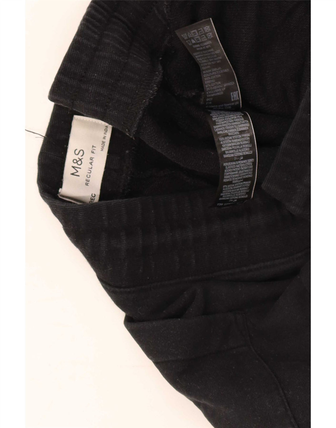 Marks & Spencer Herren-Trainingshose, reguläre Passform, Jogginghose, Mittelschwarz