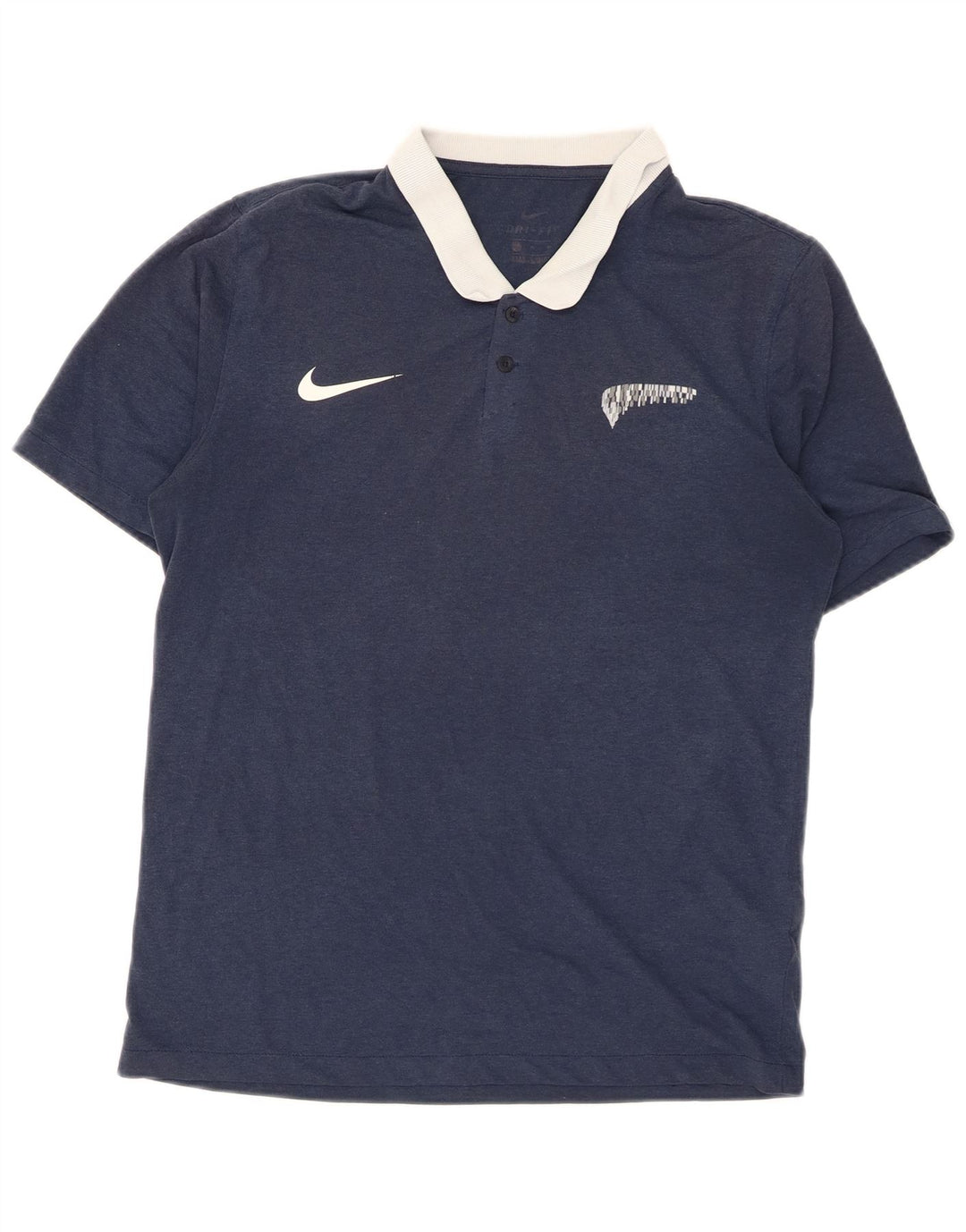 Nike Herren-Dri-Fit-Rugby-Poloshirt, mittelgroß, Marineblau, Polyester