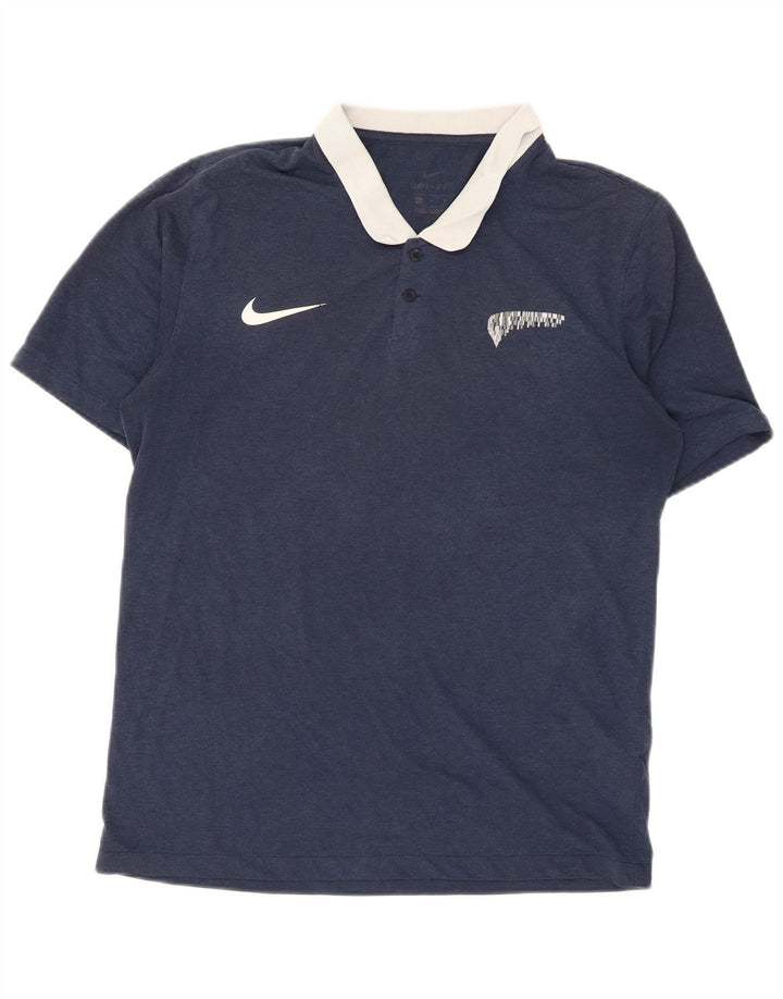 Nike Herren-Dri-Fit-Rugby-Poloshirt, mittelgroß, Marineblau, Polyester