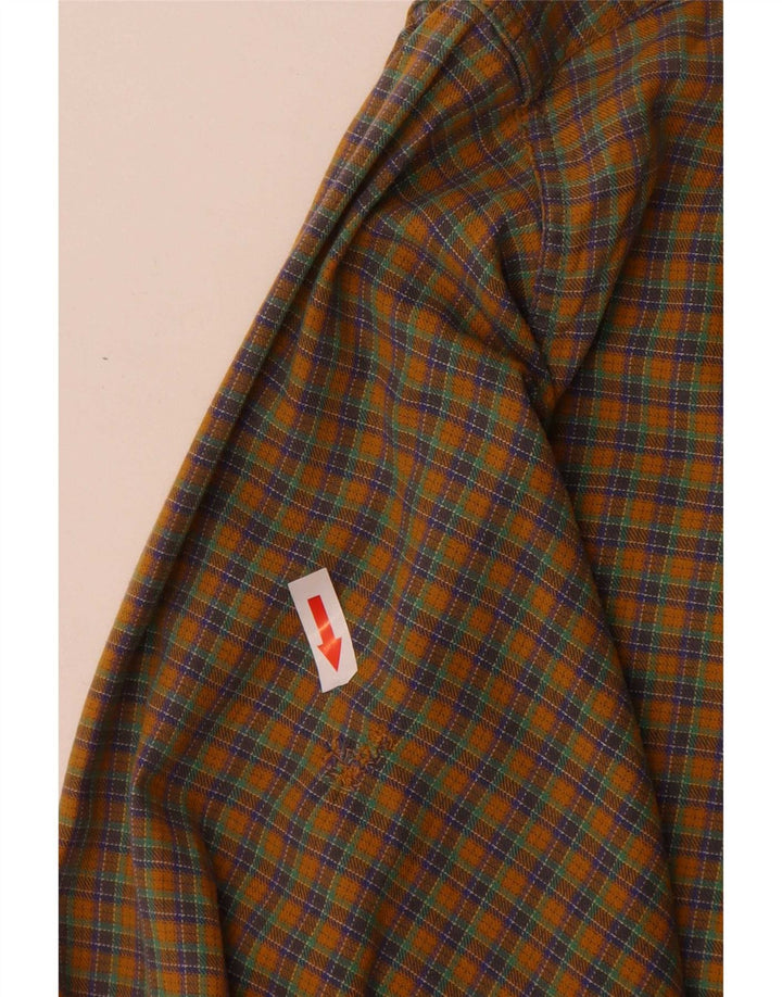 Goose & Gander Herren-Flanellhemd IT 46, großes braunes Karomuster